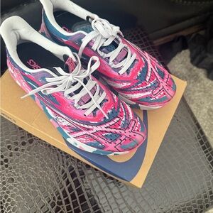 Asics Pink and Blue Women's Sneakers